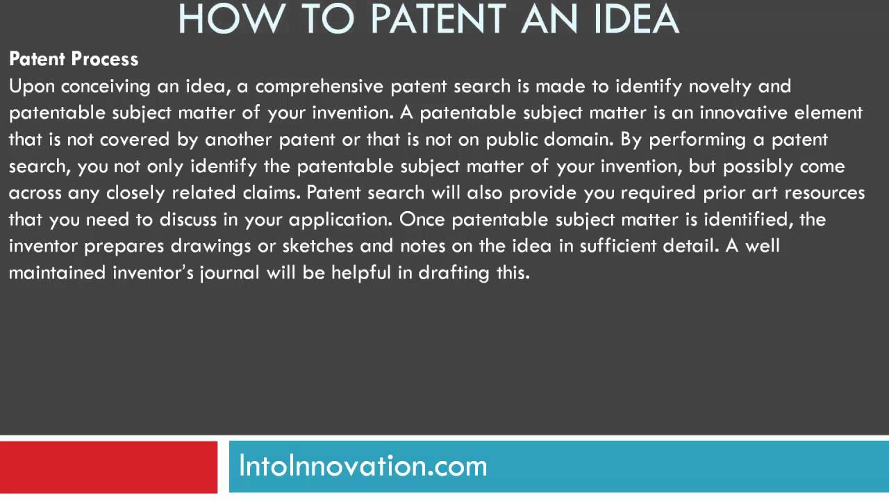 How To Patent An Idea