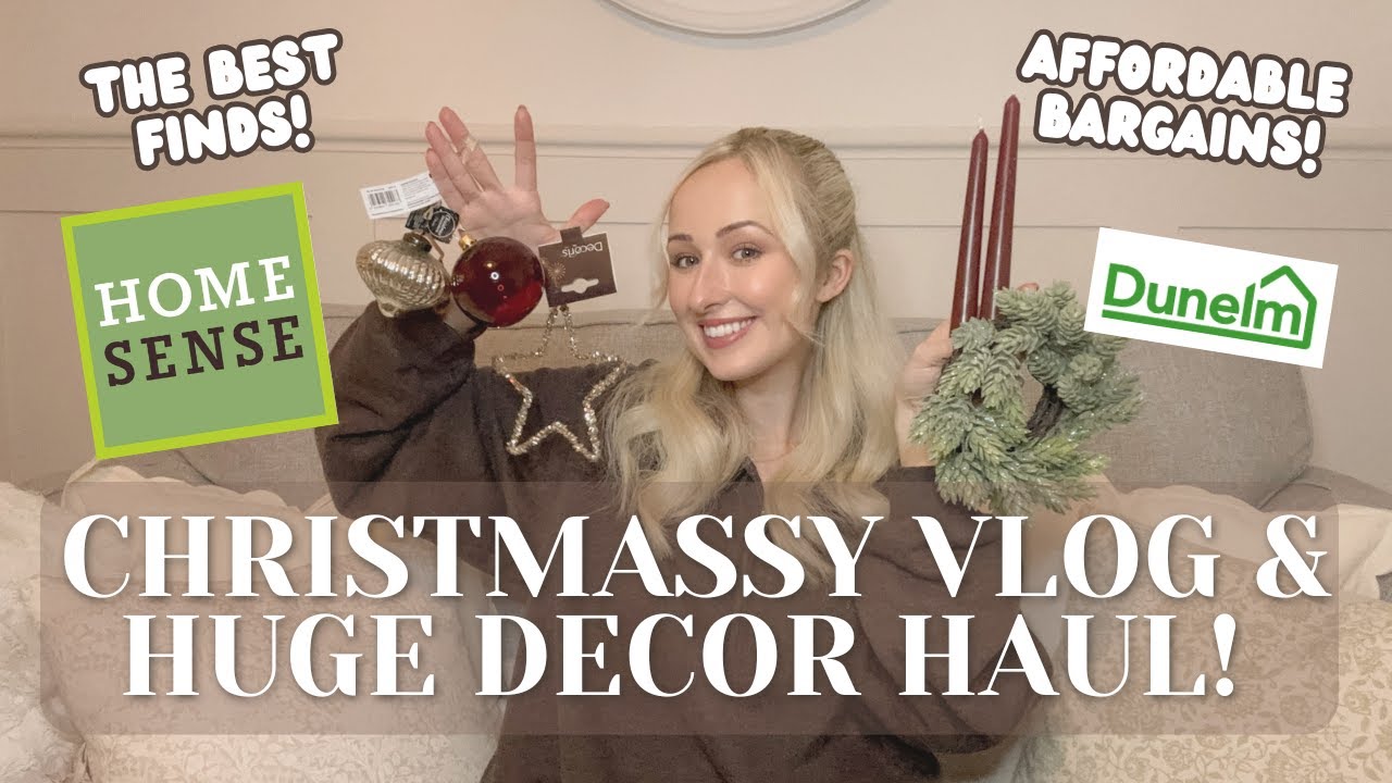 CHRISTMAS DECOR HAUL 2024! Homesense | Dunelm | Garden Centre | Affordable dupes | Bargains