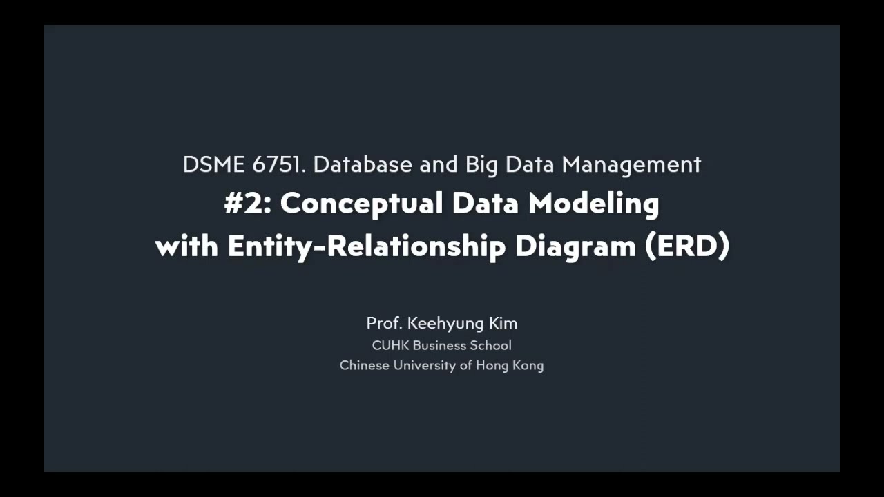 RDB: Conceptual Data Modeling with ERD