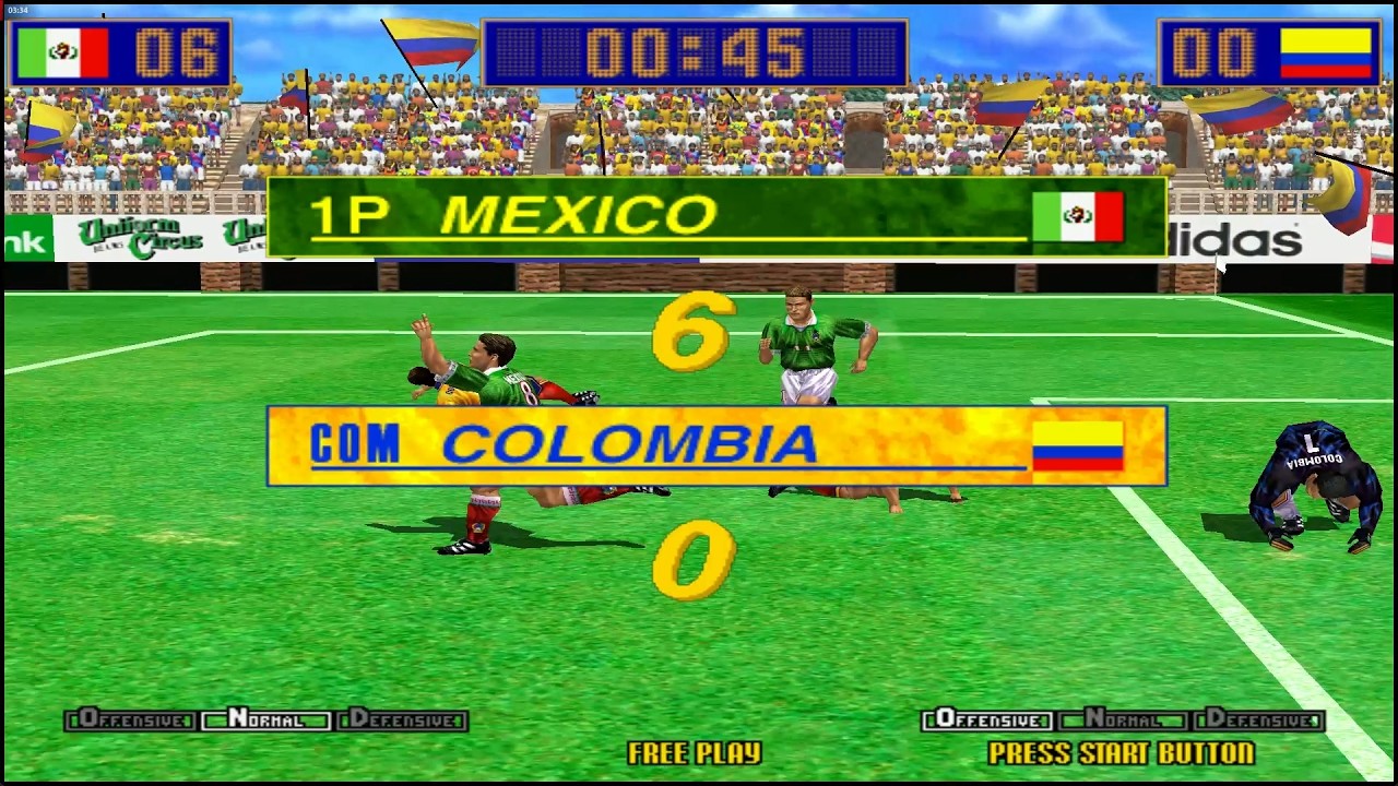 Virtua Striker 2 ver. '97 - MEXICO Playthrough - Arcade Mode