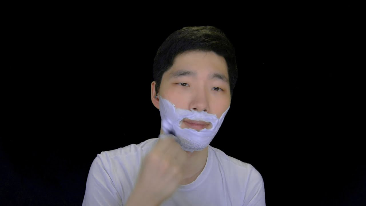 [ASMR] Shaving my face - Foam(Cream) / Binaural
