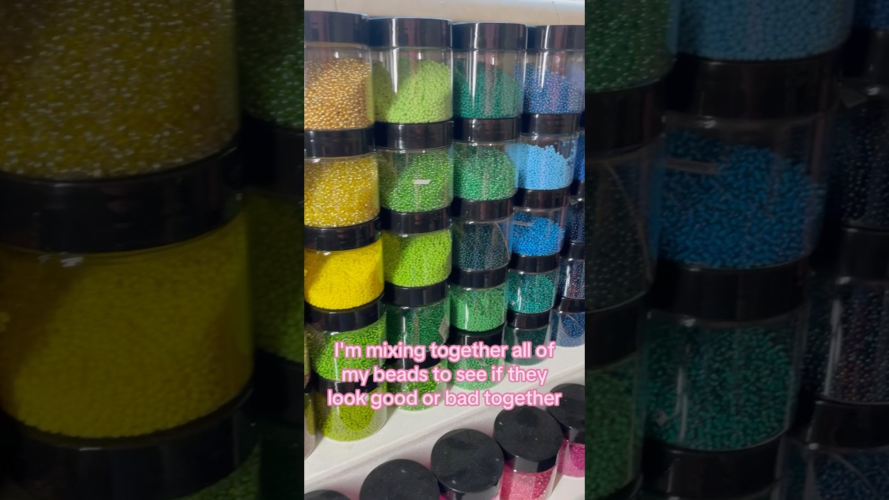 Mixing ALL my beads together!! #beads #crochet #diy