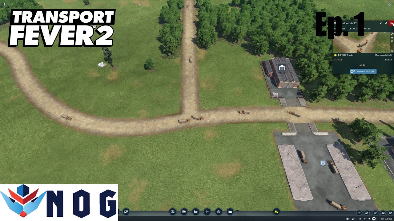 Lets Play Transport Fever 2 Ep1 | Starting up with some Oil