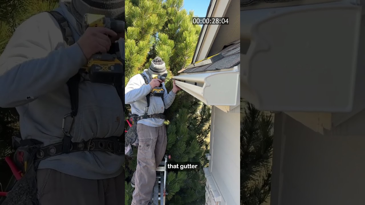 🔨🍃 Ever wondered how LeafGuard gutters are installed? #homeremodeling #iowa #leafguard