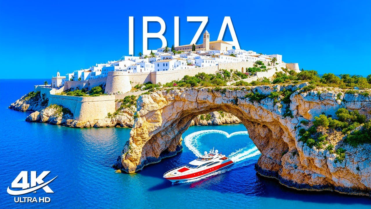 [4K] Ibiza 🇪🇸 Pristine Beaches, Luxury Cruise & Coastal Island Views