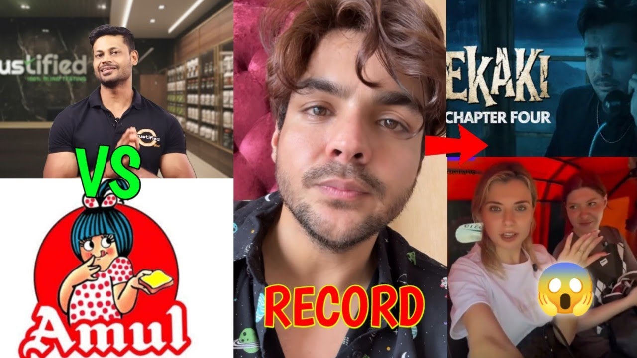Amul vs Youtuber |  😱Ashish Chanchlani break recods | foreigner viral video