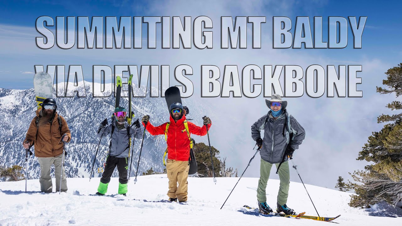 Mt Baldy summit via devils backbone,skiing/snowboarding down baldy bowl to the ski hut.April 7-2024