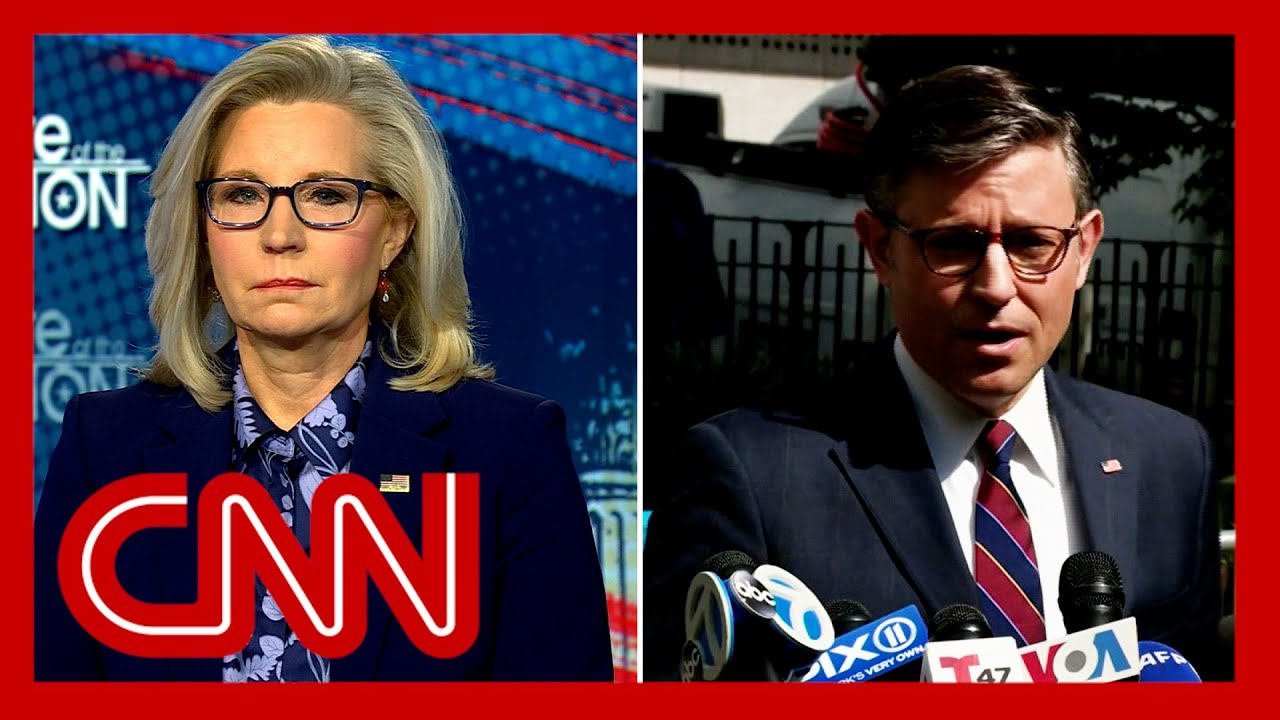 Liz Cheney slams Mike Johnson for defending Trump outside of trial