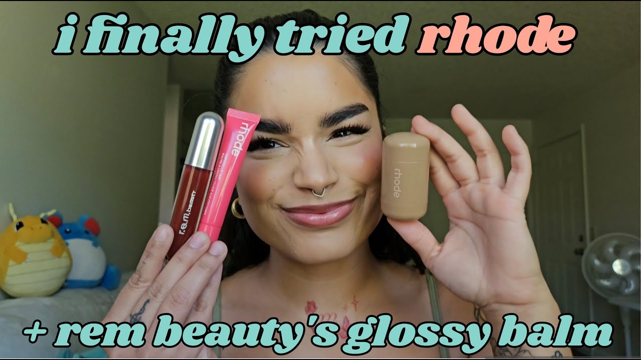 i finally tried rhode + rem beauty's glossy balm