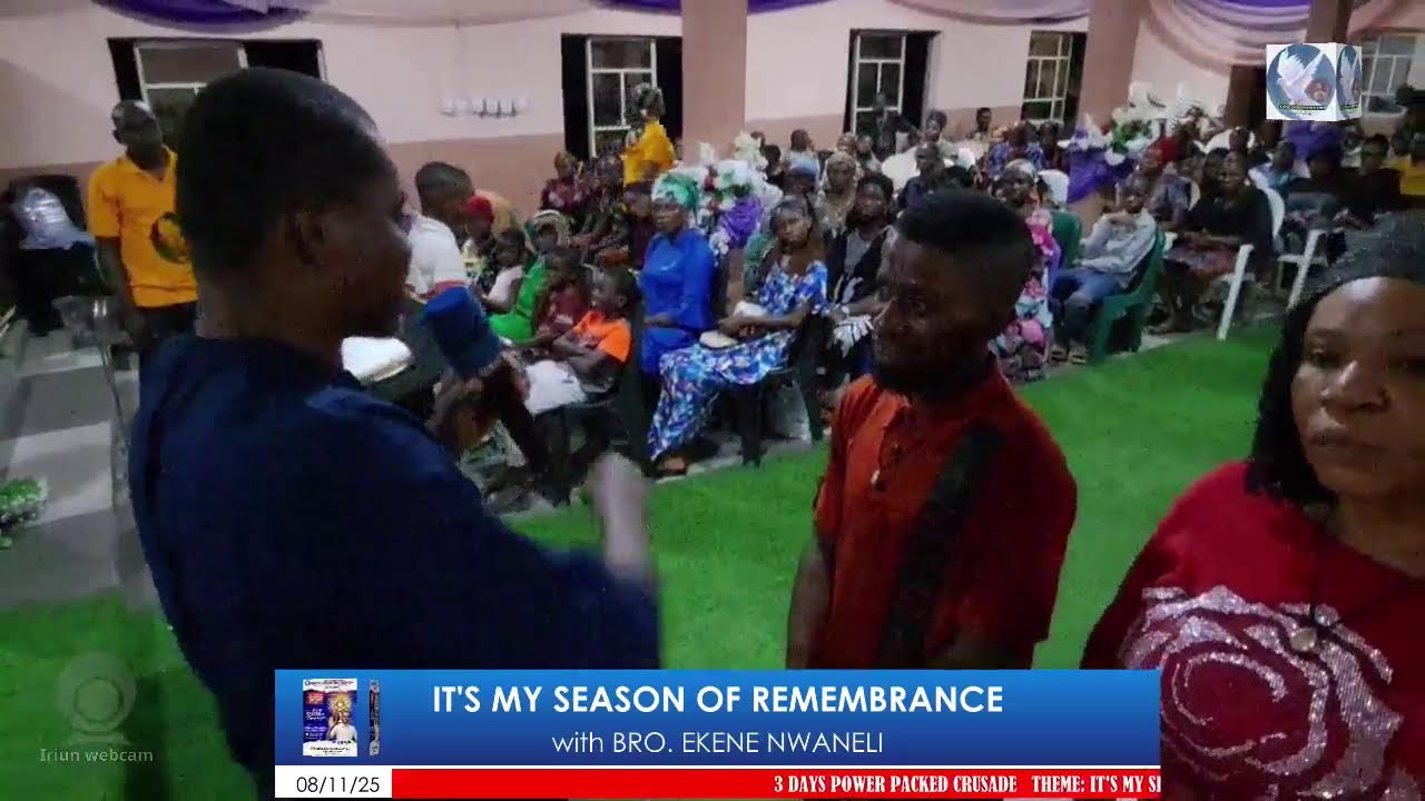 Day 3 of 3 Days Power Packed Crusade @ Aba Theme: IT'S MY SEASON OF REMEMBRANCE  1 Samuel 1:1-9