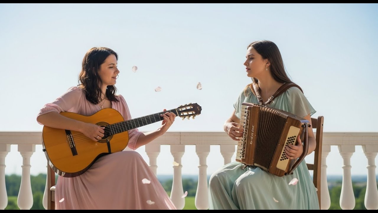Música Acústica Mediterránea De Guitarra Y Acordeón Para Un Fondo Suave Y Relajante Nocturno