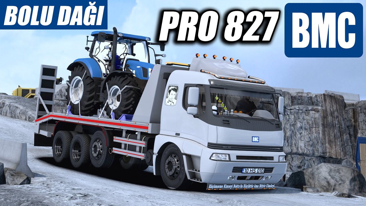 BMC PRO 827 İLE BOLU DAĞINA TIRMANIYORUZ // ÇEKİCİ İLE TRAKTÖR TAŞIYORUZ !!