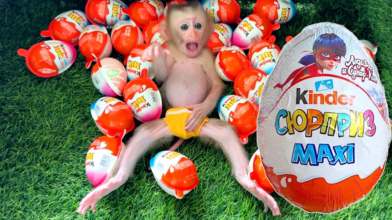 Satisfying Relaxing Milk Baby ASMR Opening Kinder Joy Chocolate, Lollipops Candie surprise eggs