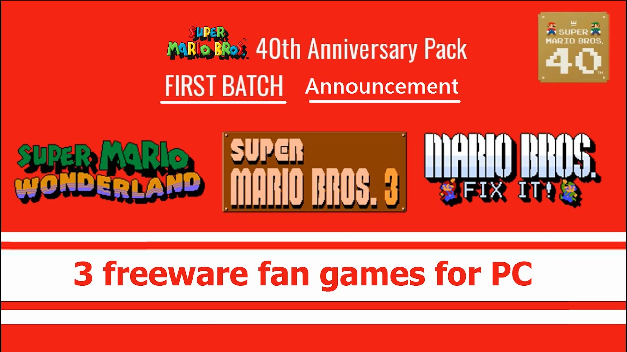 Super Mario Bros. 40th Anniversary Pack - First Batch Announcement  | Nimaginendo Games 2025