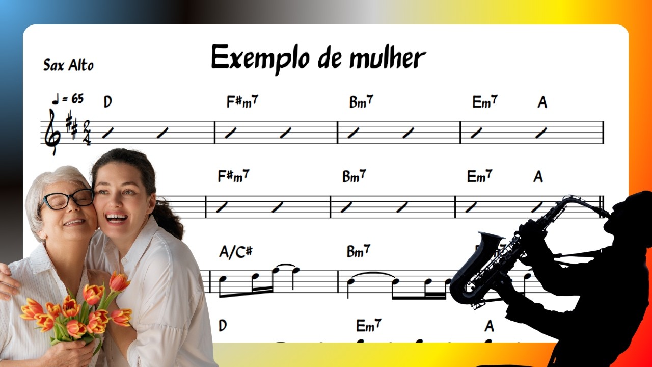 Exemplo de mulher | Partitura Sax alto (Eb) #diadamulher