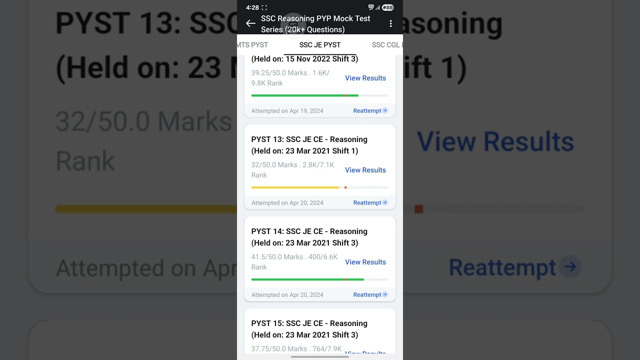 My reasoning test marks in SSC JE 2024 | How i improved | SSC JE 2025 BEST Reasoning strategy video
