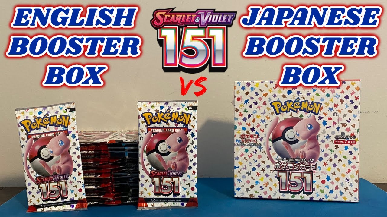 $180 POKEMON 151 ENGLISH Booster Box vs $180 POKEMON 151 JAPANESE Booster Box Pokemon Card Opening!!