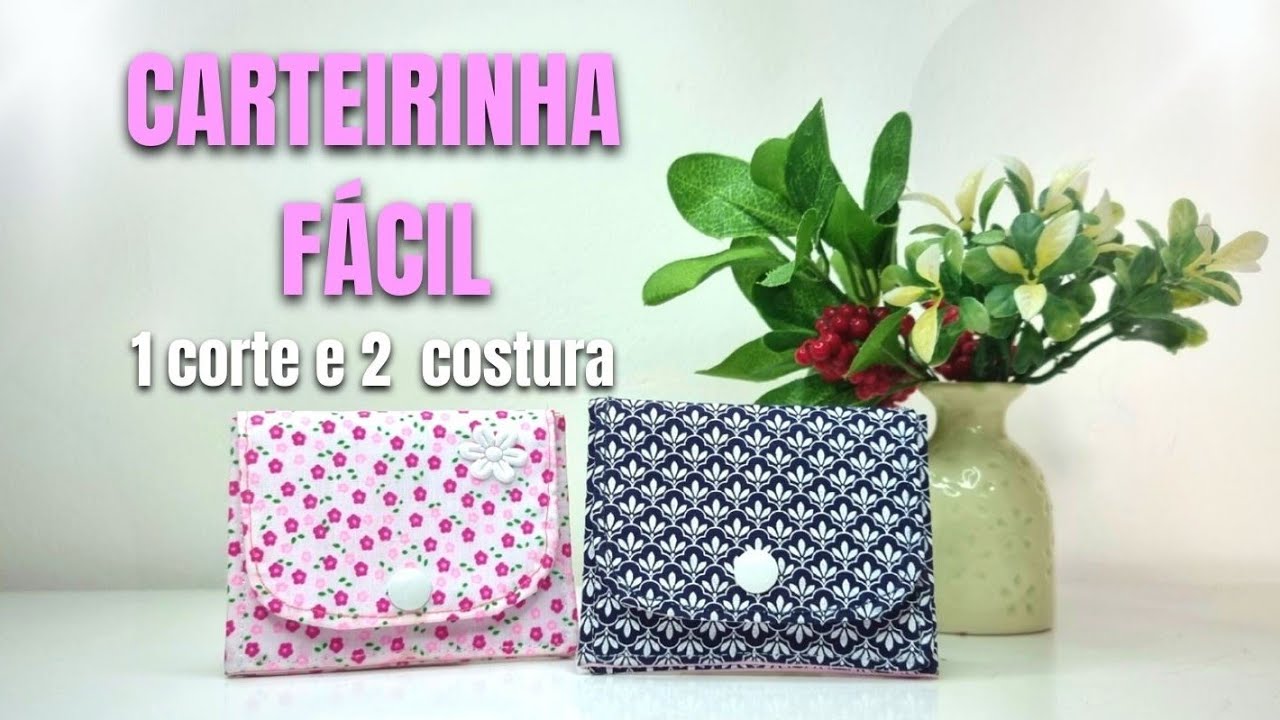 Carteira para CARTÕES, CÉDULAS e MOEDAS com apenas RETALHOS!!✂️em apenas 5 MINUTOS!!