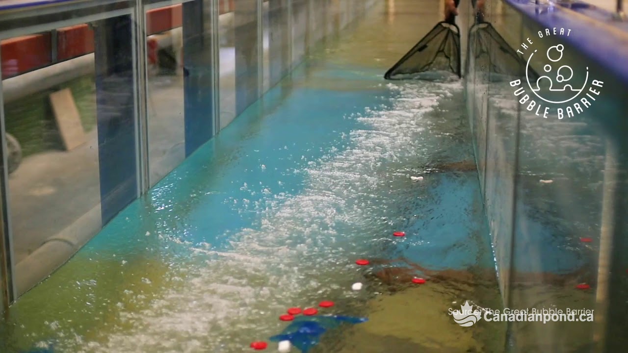 Pollution control with Bubble Tubing® Anti-Plastic Air Bubble Barrier