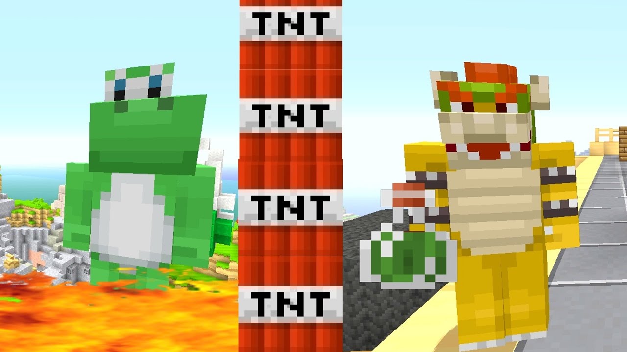 Minecraft Wii U - Super Mario Series - Bowser Bombs Yoshi's Island [146]