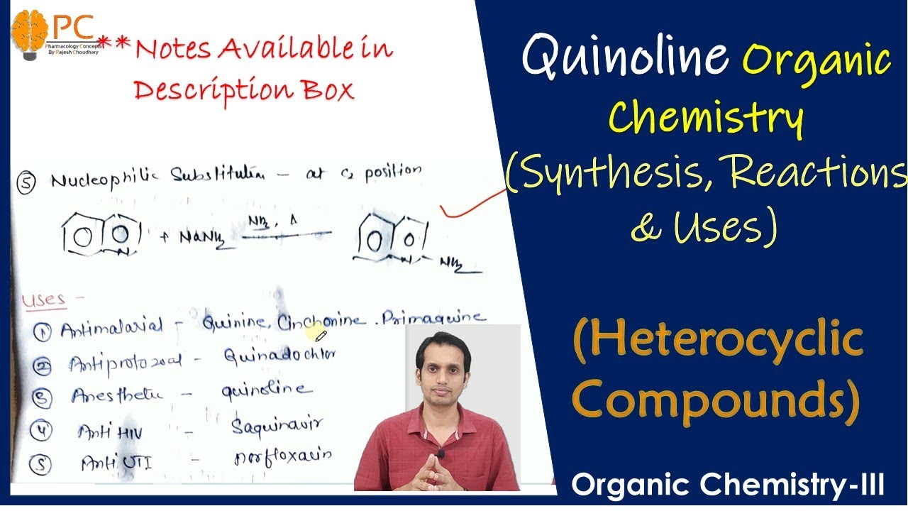 Quinoline Organic Chemistry: Synthesis, Chemical Reactions and Medical Uses | Heterocyclic compounds