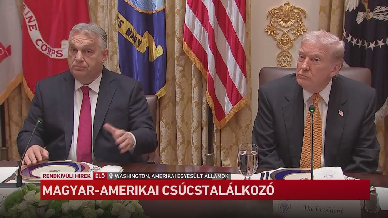 Orbán Viktor és Donald Trump sajtótájékoztatója