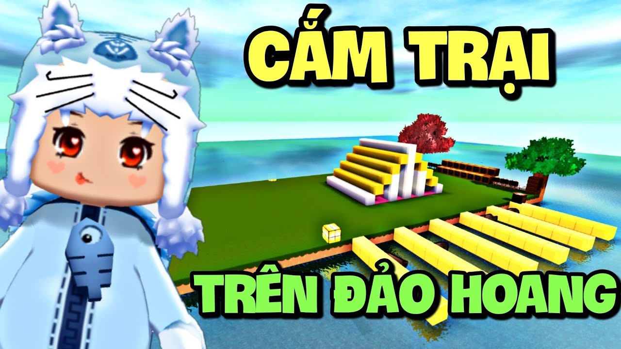 Thử thách cắm trại trên đảo hoang trong Mini World | Meowpeo