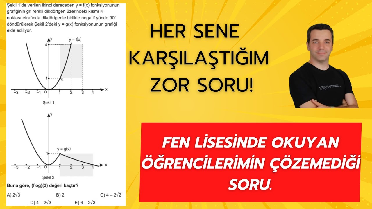 HER SENE KARŞILAŞTIĞIM KALİTELİ TÜREV-FONKSİYON KARIŞIMI SORU.#türev #aytmatematik #ayt 