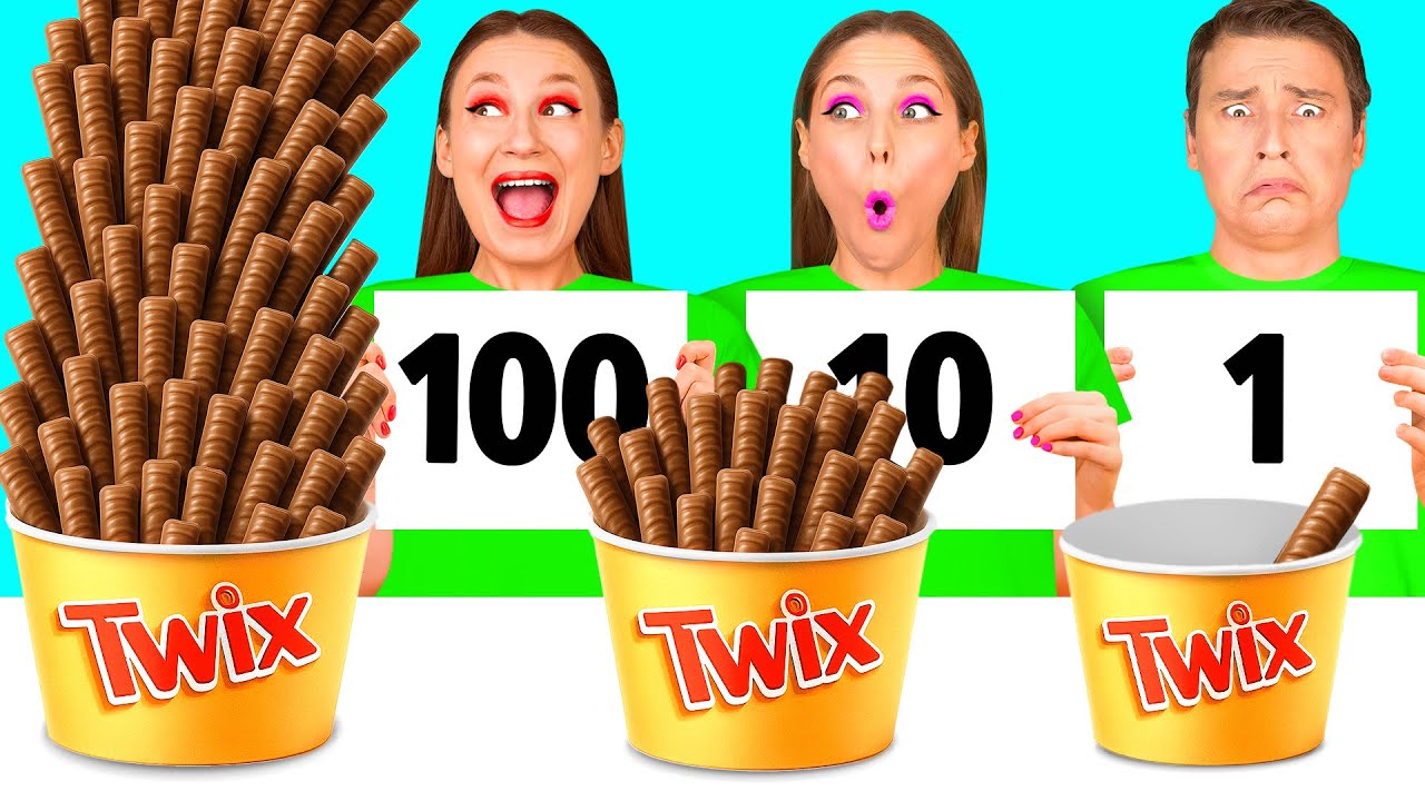 100 Слоев Еды Челлендж | Смешные Челленджи с Едой от Fun Teen