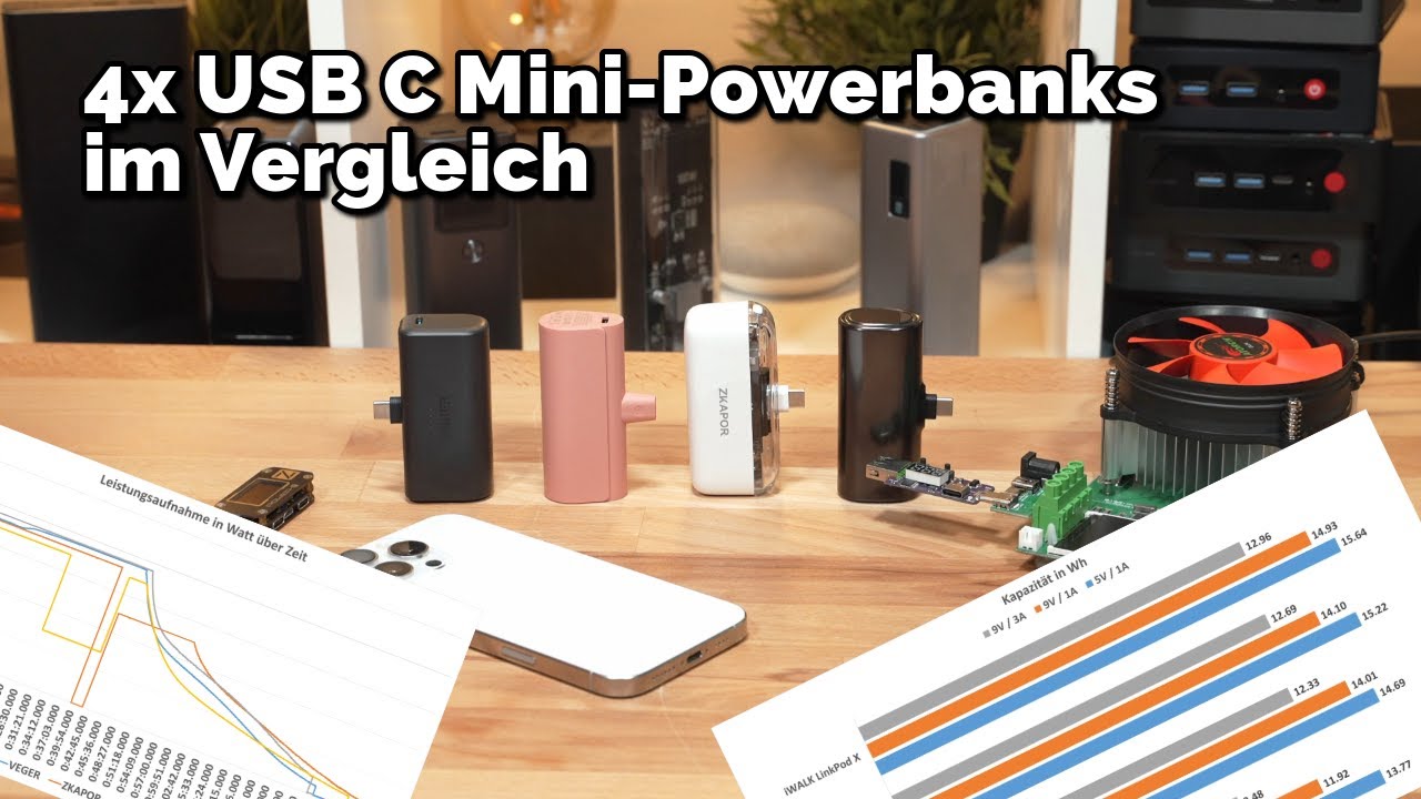 4x Mini Powerbanks von VEGER, ANKER, iWALK und ZKAPOR  im Test