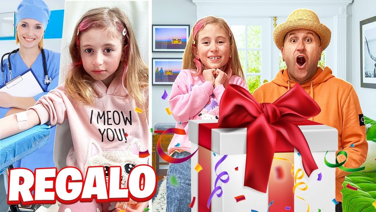 GIORGIA FA IL PRELIEVO DEL SANGUE PER LA PRIMA VOLTA E PAPÀ SALVO LE FA UN REGALO GIGANTE A SORPRESA