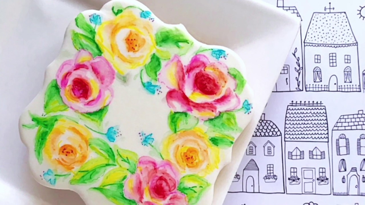 How to use Food Markers for Watercolor Cookies 🌹