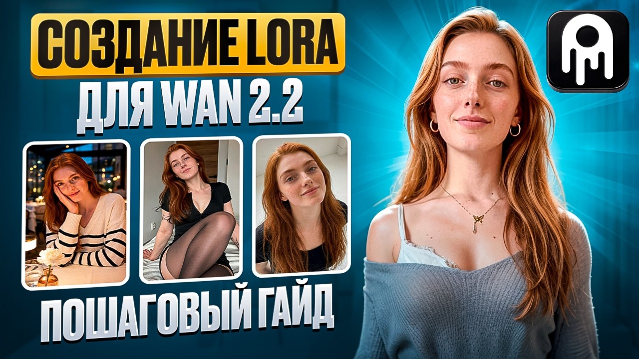 Секрет 100% уникальной ИИ-Модели: Обучение LoRA для WAN 2.2 (Гайд 2026)