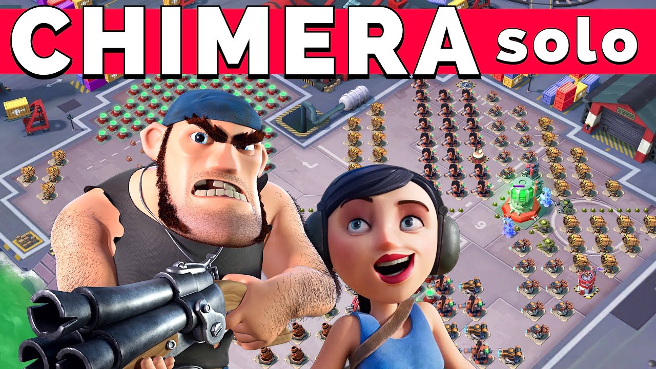 great SOLO on CHIMERA 😎 All Zookas and Bullit taunt - BOOM BEACH gameplay/operation attack strategy