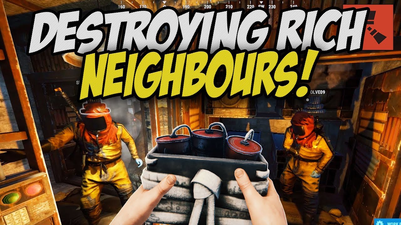 DESTROYING my RICH NEIGHBOURS! - Rust Co-op Survival Gameplay