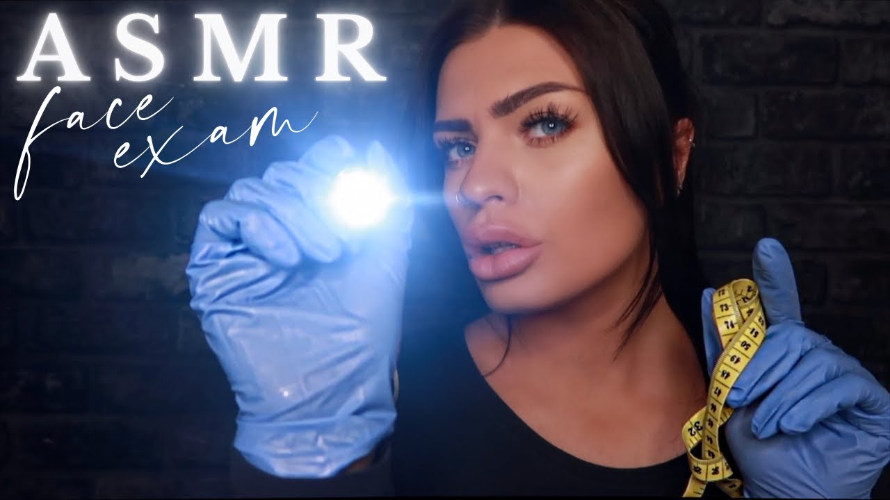 ASMR Face Examination  🔦👩🏻‍⚕️ (measuring, light triggers, face touching,)