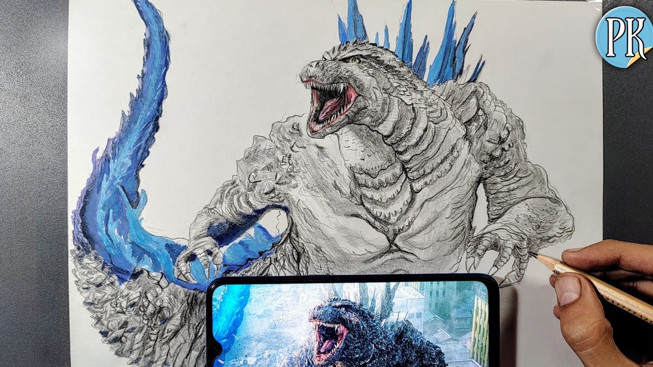 Как нарисовать Монстра Годзиллу // Полный урок по рисованию и раскрашиванию