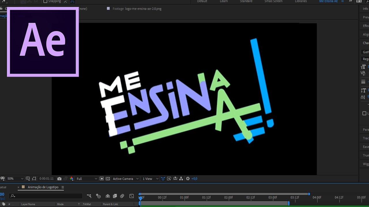 ANIMAÇÃO DE LOGOTIPO COM TEXTO no AFTER EFFECTS bem FÁCIL!