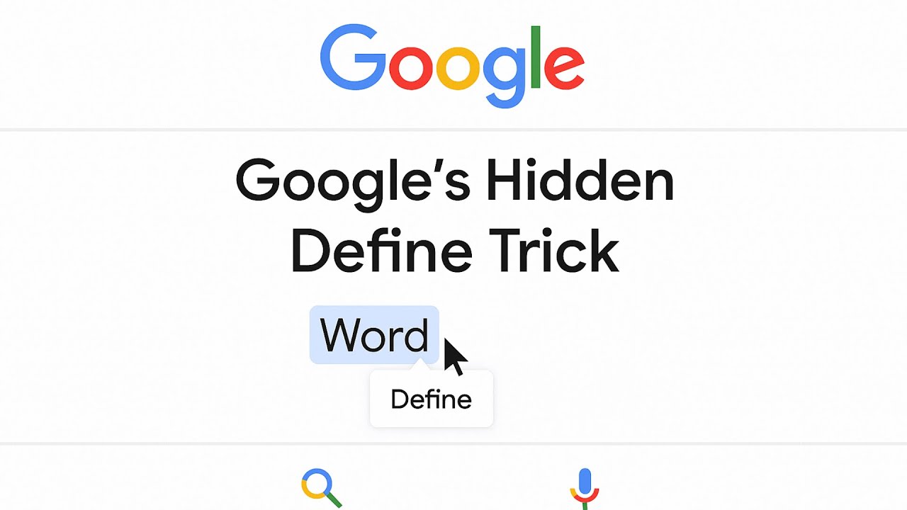 Google Hidden Define Trick