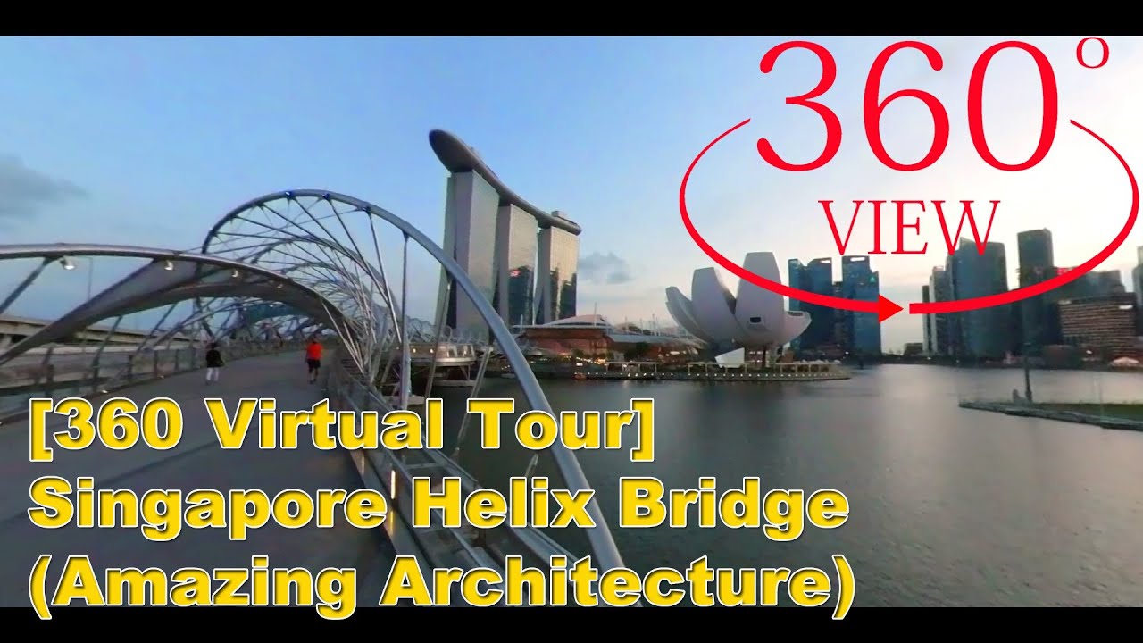 VR 360° Video - [Virtual Tour] Singapore Helix Bridge (Amazing Architecture)
