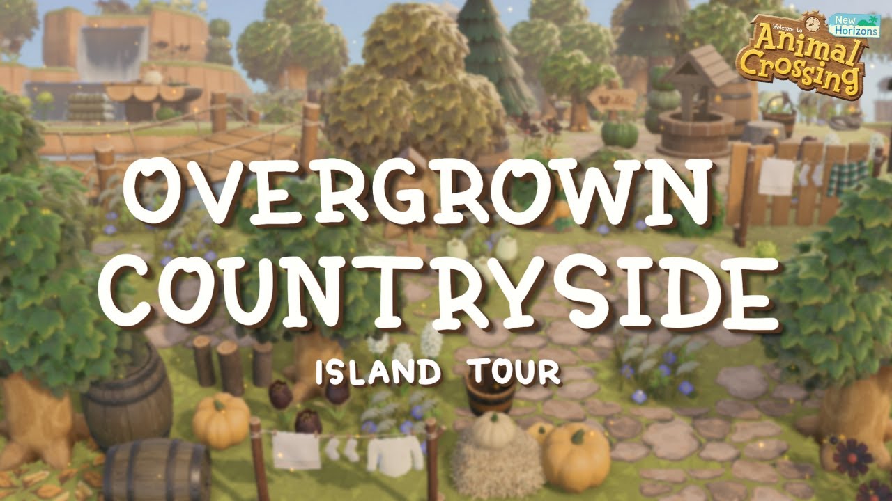 Scenic Overgrown Countryside Town Island Tour // Animal Crossing New Horizons