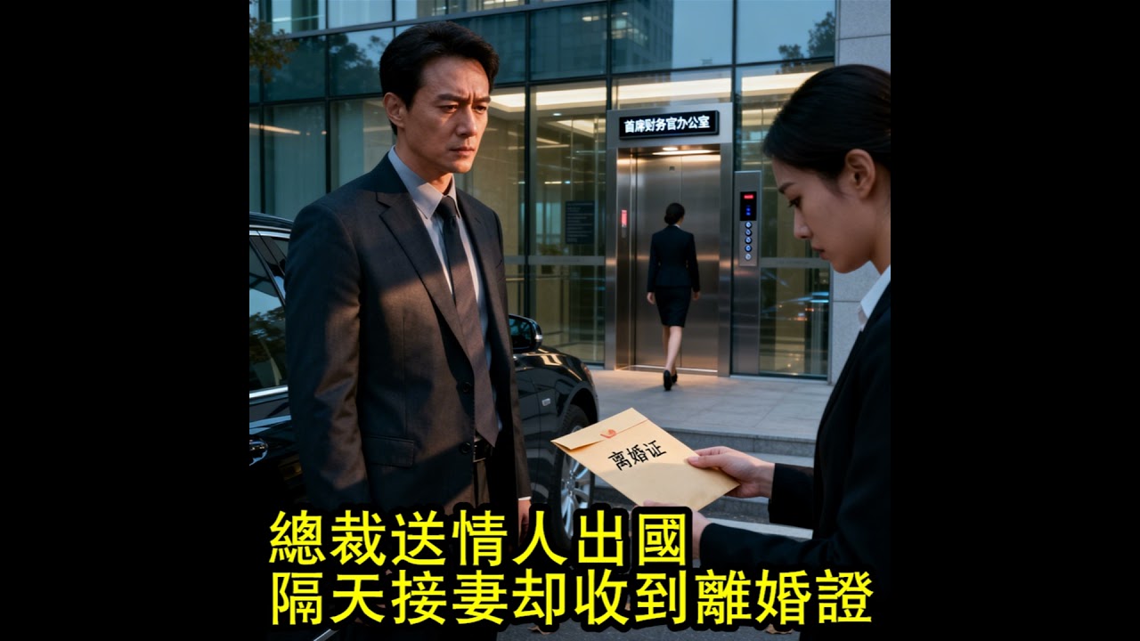 總裁送情人出國，隔天接妻卻收到離婚證
