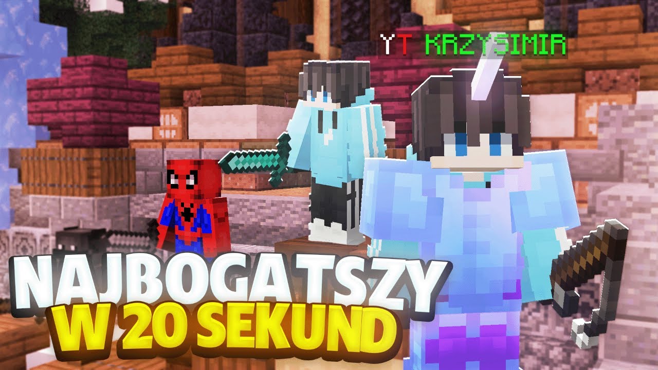 Zostałem NAJBOGATSZYM Graczem w 20 SEKUND na Serwerze SKY PVP w Minecraft