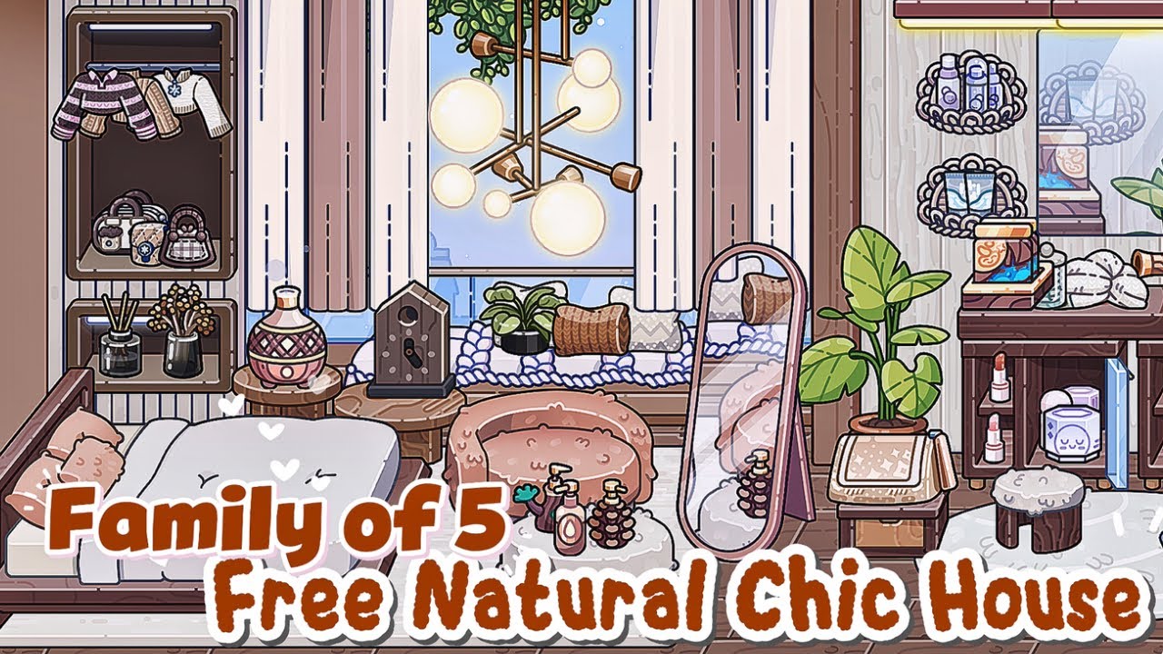 FREE Natural Chic House for Family of 5 🍫🌿 | Avatar World House Design