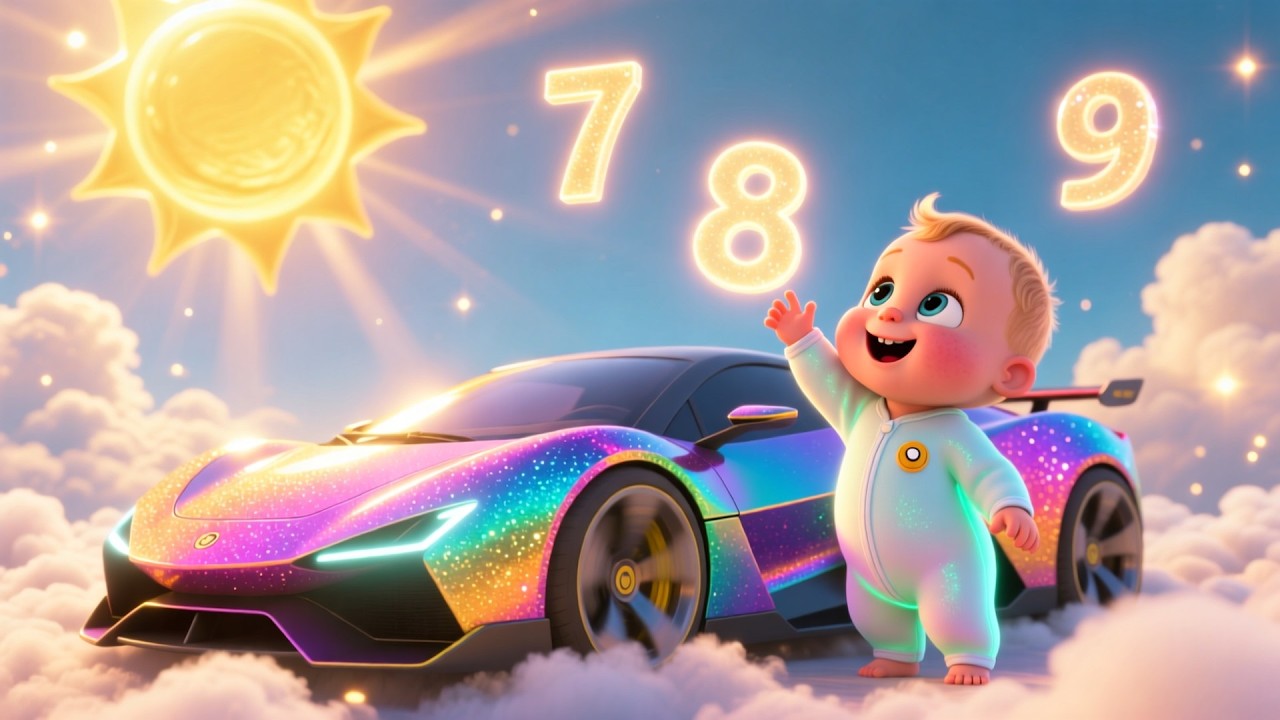 Learning Numbers in the Sky ☁️✨ | Fun Counting Song for Kids | Sing Along 1–10