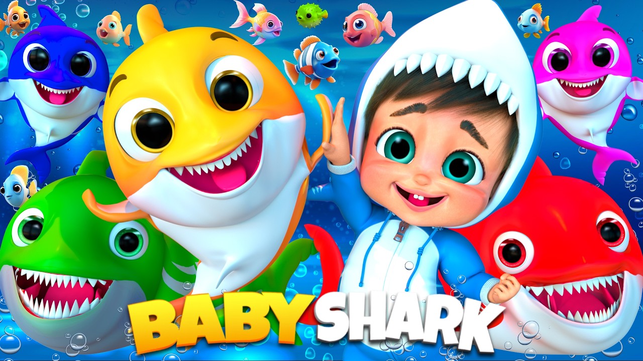 Baby Shark Goes Splash Splash - Детские песенки и стишки #BabyShark #NurseryRhymes