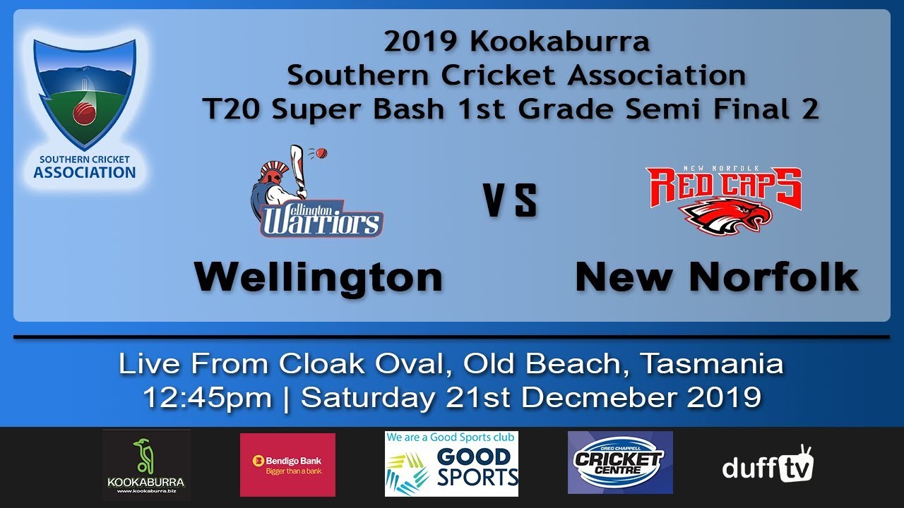 KSCA T20 Super Bash 2019-20 | 1st Grade Semi Final 2 | Wellington v New Norfolk