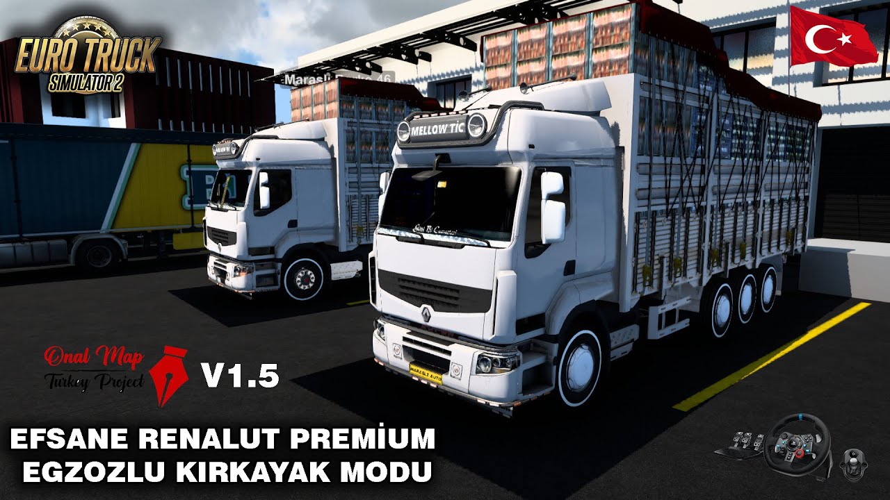 EFSANE RENALUT PREMİUM EGZOZLU KIRKAYAK MODU - ETS 2 1.47 ÖNAL TURKEY MAP @marasliberke46