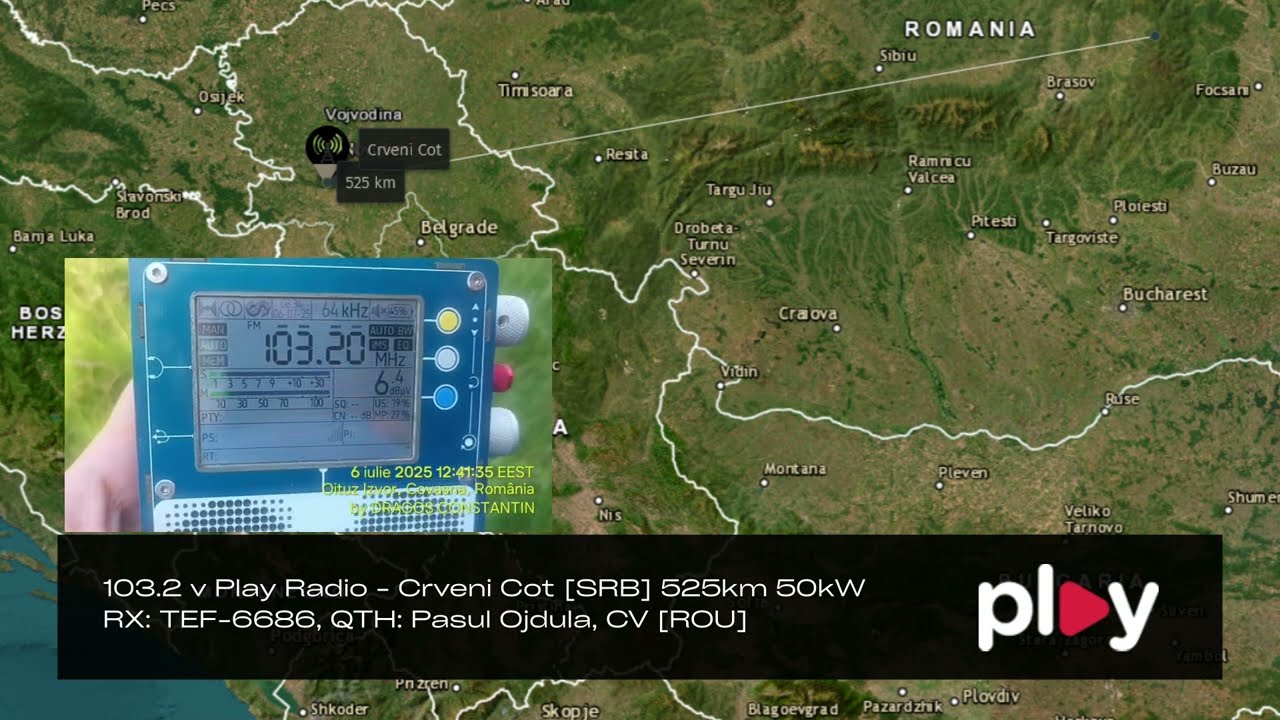 FM DX in Pasul Ojdula, Covasna [ROU] (6.07.2025) - Signals from SRB, HUN & ROU