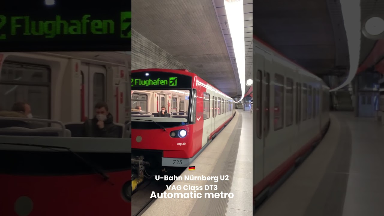🇩🇪 Nürnberg U-bahn - Nuremberg metro typ VAG DT3 U2 #ubahn #metro #germany #subway